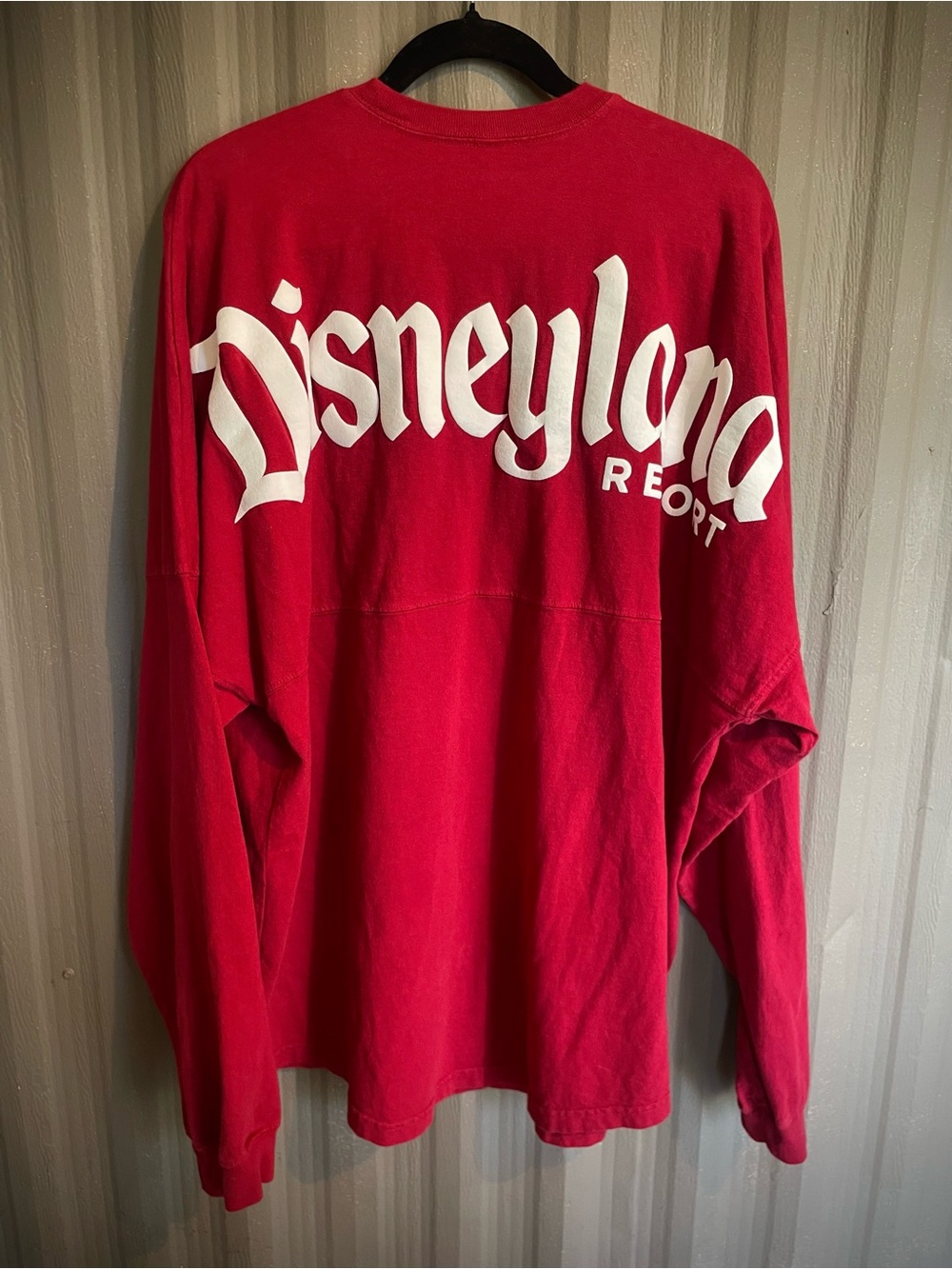 Disney Spirit Jersey Disneyland Resort T-Shirt sz 2XL Red Long Sleeve Puff Print